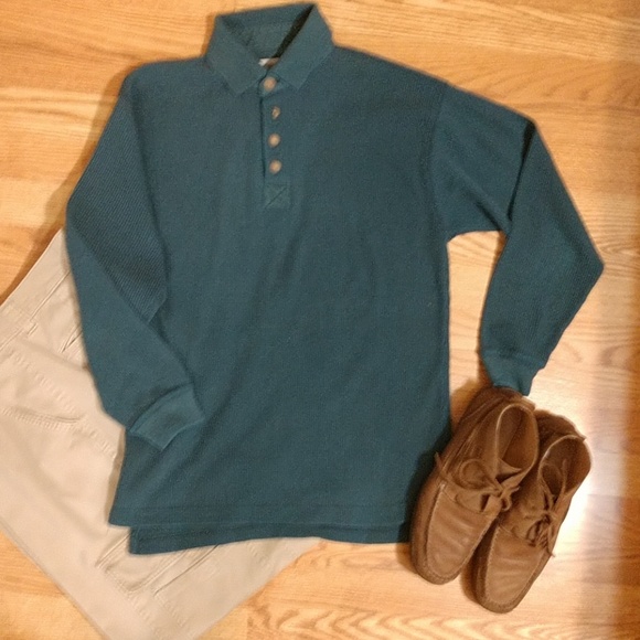 💜5/$25 AZL Dark teal colored thermal sweater - Picture 1 of 3